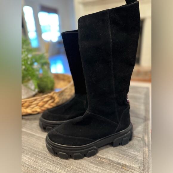 Farm Rio BLACK FAUX SUEDE TALL SHAFT BOOT - Picture 2 of 13